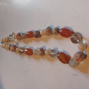 GEM STONES CARNELIAN , MARKED OG 925, LIKE NEW